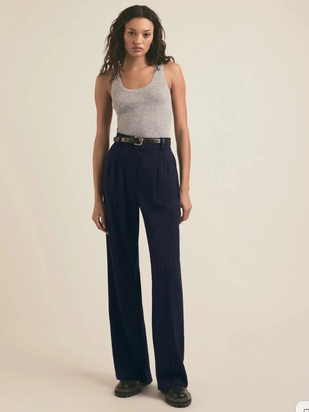 Favorite Daughter - The Dream Favorite Pant - Navy Pinstripe